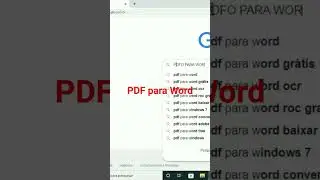Como converter PDF para word 