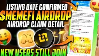 MEMEFI Listing On 9th October 😍| Memefi Airdrop Claim Date 🔥| MEMEFI TGE | MEMEFI Mining Withdrawal