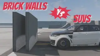 Brick Walls vs SUVS (100 & 200 Kmph Crashes) | BeamNG Drive Update 0.27