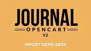 Journal Theme V2 - Import Demo Data