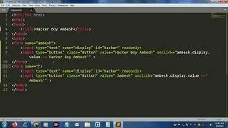 Use input Tag in HTML