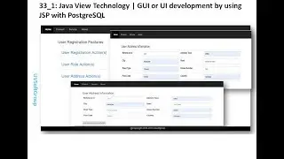 33_1: JSP |Spring Boot| Java View Technology|GUI or UI development | PostgreSQL