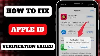 How To Fix Apple ID Verification Failed | Verification Failed Apple ID