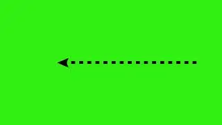 Animated Dotted Straight Line Arrow on Green Screen Background | HD | Royalty Free