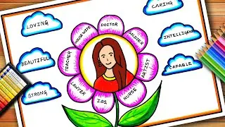 Mothers Day Drawing | Mothers day Drawing Easy | Happy Mothers Day Poster | Mothers Day Poster