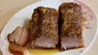 PORK BELY. Delicious recipe! Marinate it, it's delicious! Subtitles