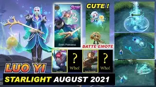LUO YI  Siren Priestess ( Starlight August Skin 2021 ) Battle Emote Animation and Skill Effects MLBB