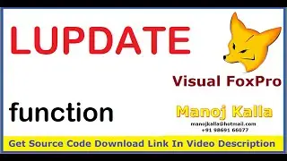 vfp lupdate | how to know last update date | LUPDATE function in visual foxpro | foxpro lupdate