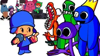 Pocoblitz Pocoyo vs Rainbow Friends | FNF Friday Night Funkin'