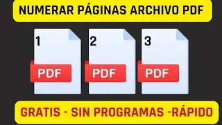 CÓMO NUMERAR PÁGINAS EN PDF
