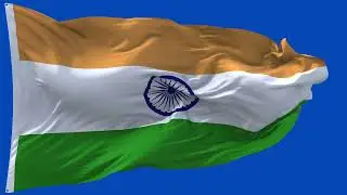 🚩India Flag Waving | GREEN SCREEN & CHROMA MATTE🚩