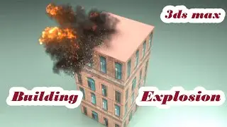 Building Explosion in 3ds max  / Destroy building in 3ds max Phoenix Plugin / building collapse