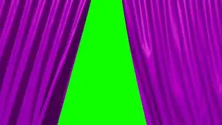 Violet curtains opening and closing animation green screen FREE download intro