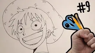 Come disegnare Rubber ONE PIECE - TUTORIAL - How to draw Monkey D. Ruffy - Luffy モンキー・D・ ルフィ