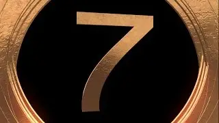 Countdown Timer 10 sec ( v 491 ) golden timer with sound effects 4k