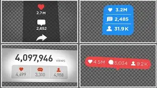 4K Social Media Counter Animations (20 total!)