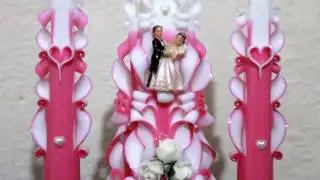 Семейный очаг для свадьбы в розовом цвете.