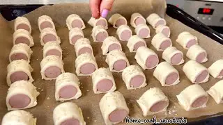 ТАКОГО ВЫ ЕЩЁ НЕ ПРОБОВАЛИ! Мини сосиски в тесте .