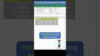 Format data using macro in excel #excel #exceltips #exceltutorial #msexcel #shorts #youtubeshorts