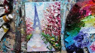 ВЕСНА В ПАРИЖЕ 🌸 мастихином ИМПАСТО