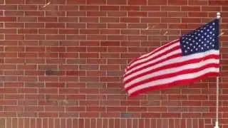 American Flag on a fall day