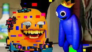 FNF Sliced But Blue Friend VS Corrupted Annoying Orange Sings it | Friday Night Funkin
