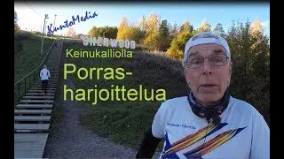 Kuntoilua Keinukallion portaissa