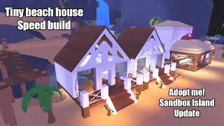 Building a Cheap TINY BEACH house in the NEW Sandbox Island Update! Adopt me!