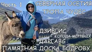 Часть 1: Дорога в Нальчик, Северная Осетия: тропа Чудес, Дзивгис, Даргавс, доска Бодрову, водопады