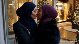 Lesbian Hijab Girls Sharing Beautiful Kissing Moments💋