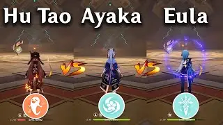 Ayaka vs Eula vs Hu Tao !! who is the best DPS?? gameplay comparison [ Genshin Impact ]