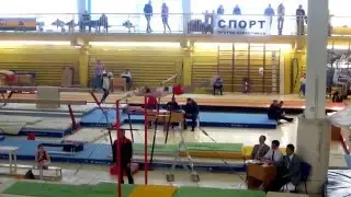 Ганжела Родион выполняет 1 взрослый разряд на турнике. Брянск. Март 2016.