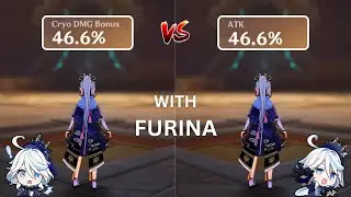 Ayaka Attack % vs Cryo Goblet with Furina Buff || Damage Comparison [ Genshin Impact ]