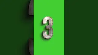 Rusty Metal Text Effects 3D Numbers Countdown with Voice Over | GREEN SCREEN 