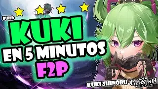 KUKI SHINOBU BUILD GOD DPS/Support 🌀Armas, Equipos👻 F2P |Build kuki en🔥5 MINUTOS - Genshin impact