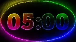 5 min COUNTDOWN TIMER ( v 709 )  with music 4K