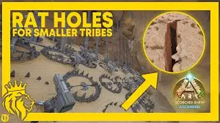 TOP 3 RAT HOLES For SMALLER Tribes W/ FULL Base Designs | Scorched Earth | ARK: Survival Ascended