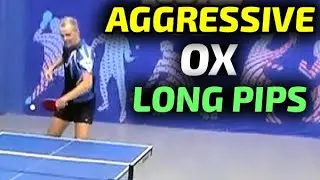 LONG PIPS block and chop AGGRESSIVE style: Cherevko Roman, DEFENDER chopping chop-block table tennis