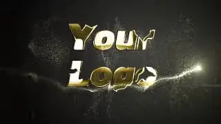 Make a golden particles logo animation