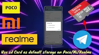 How to use sd card as default storage in telgram on Poco M2 Pro|| Redmi|| Realme|| Infinix