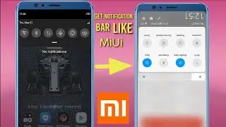 How to get a notification bar like MiUi.|| Xiaomi