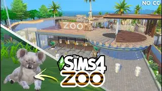 FUNCTIONAL ZOO Sims 4 Build | NO CC | Getting Ready For Sims 4 Cottage Living | Sims 4 Community Lot