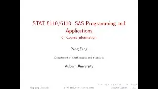 SAS - 00 - Course Information
