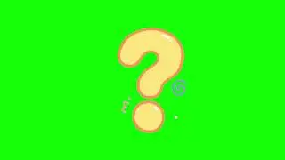Question Mark Animation on Green Screen | 4K | FREE TO USE