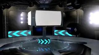 Green screen Arena environment 3D news studio background No text INTRO FREE