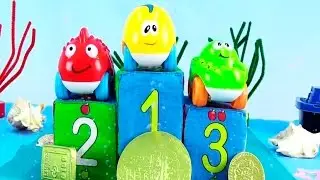 Видео для детей. Подводные гонки. Китенок - победитель
