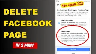 Facebook Page Kaise Delete Kare 2023 || How To Delete Facebook Page Permanently || Delete FB page