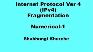 Internet Protocol Version 4 (IPv4) datagram fragmentation - Numerical-1 | GATE