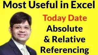 $ Sign in excel| Freez cell value Absolute and Relative Reference in Excel | Today function excel|