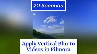 Add Background Blur To Vertical Video In Filmora X!!